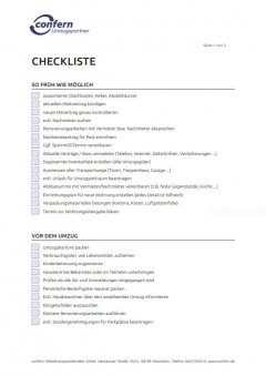 Umzugs-Checkliste