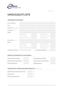 Umzugs-Checkliste